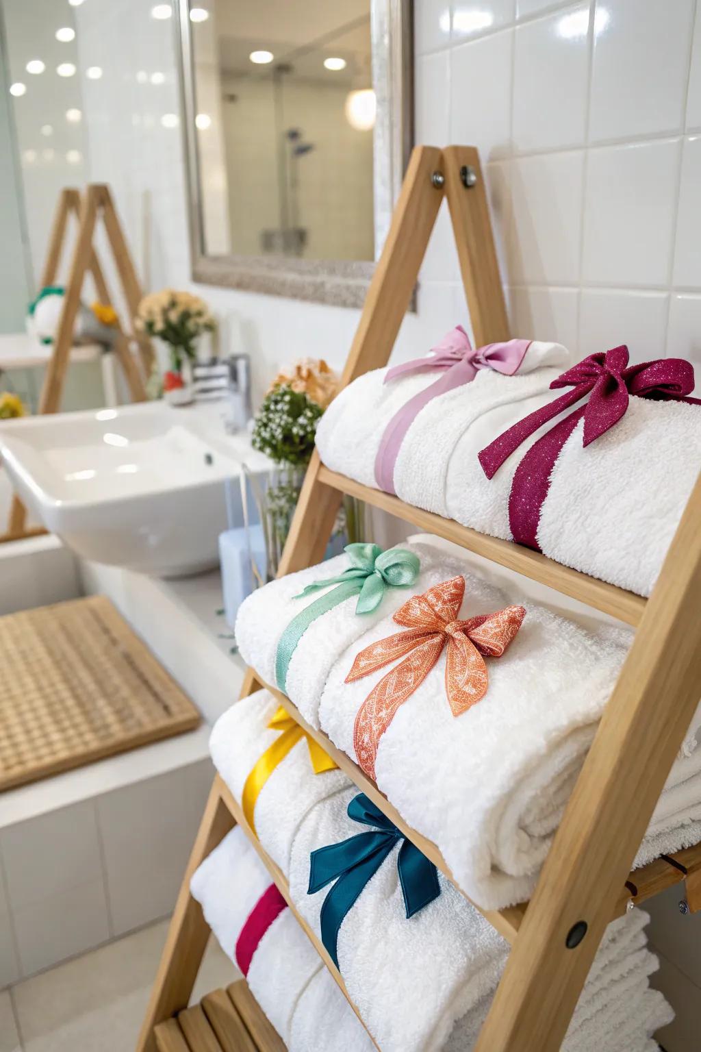Inject character into your towels with radiant strips of cloth and loops.