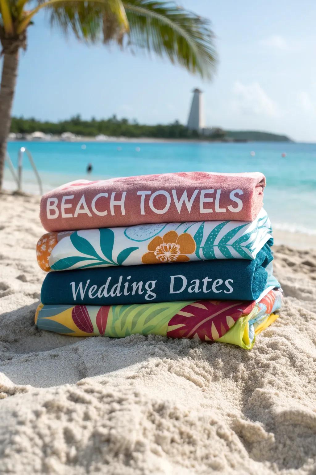 Personalized beach wraps seamlessly blend function with a heartfelt touch.