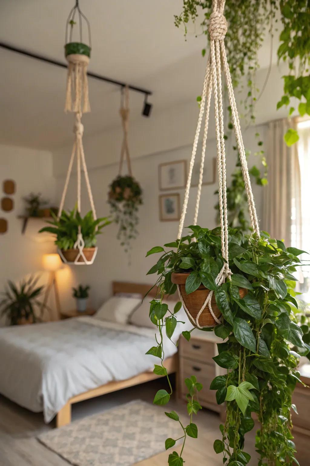 Improve your aesthetic appeal by incorporating plants that draw the eye upwards.