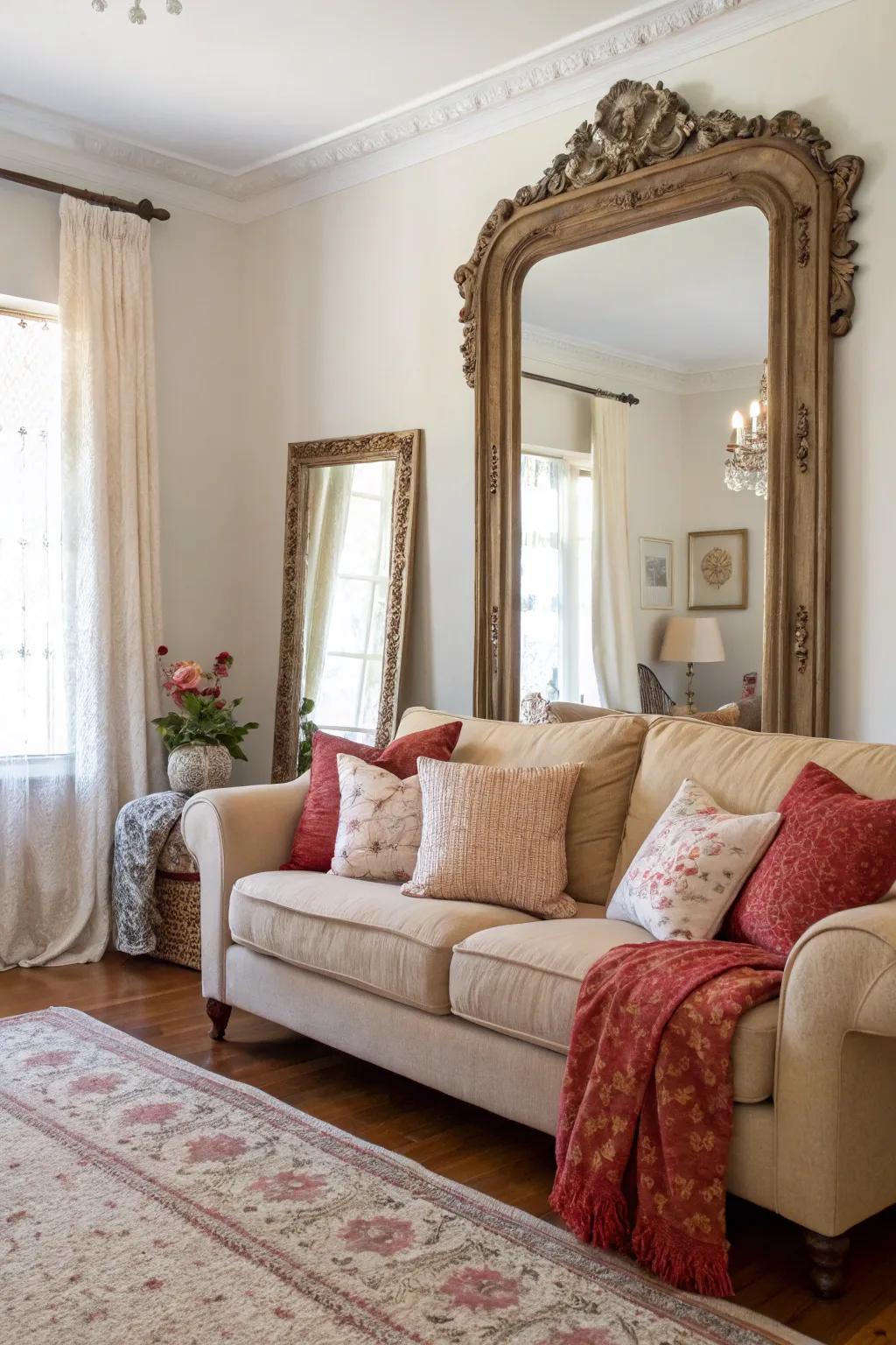Mirrors can make your space feel more welcoming and bigger.