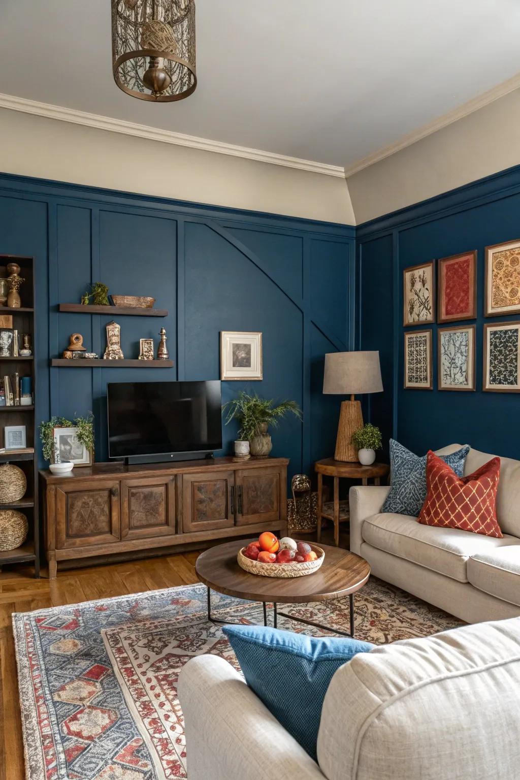 Inject vibrancy with a bold feature wall