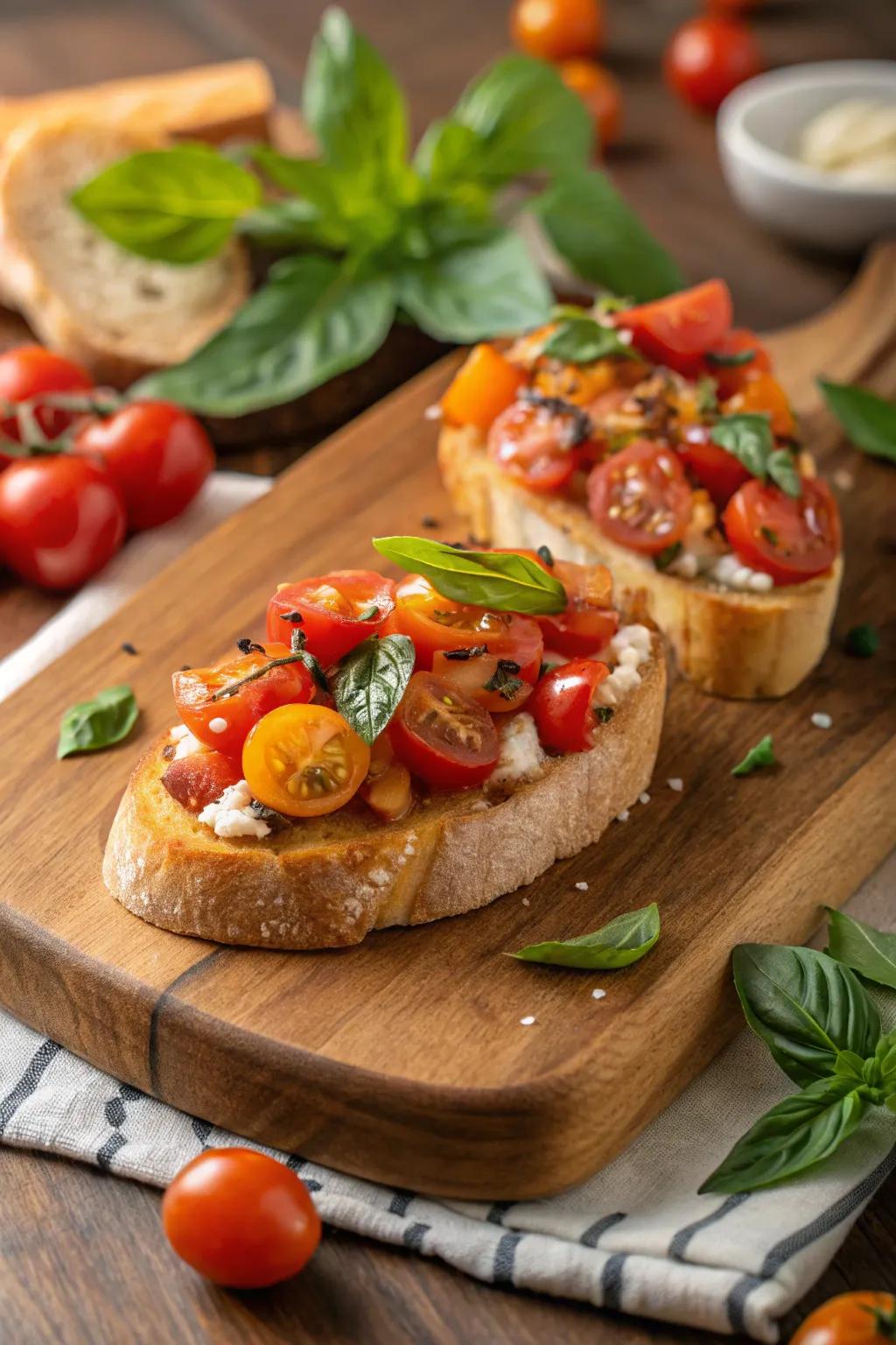 Bright and flavorful bruschetta bites, a classic that never fades.