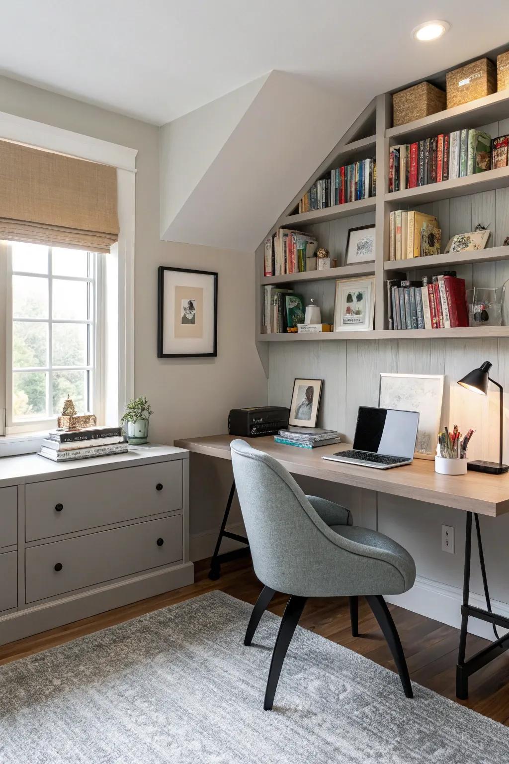 A thoughtfully designed home office can greatly impact productivity and comfort.