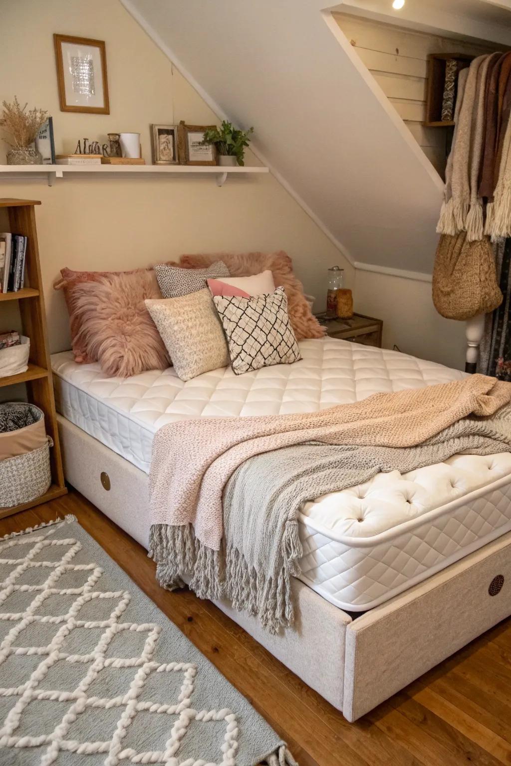 A snug hideaway with layers of soft fabrics for that extra touch of comfort.