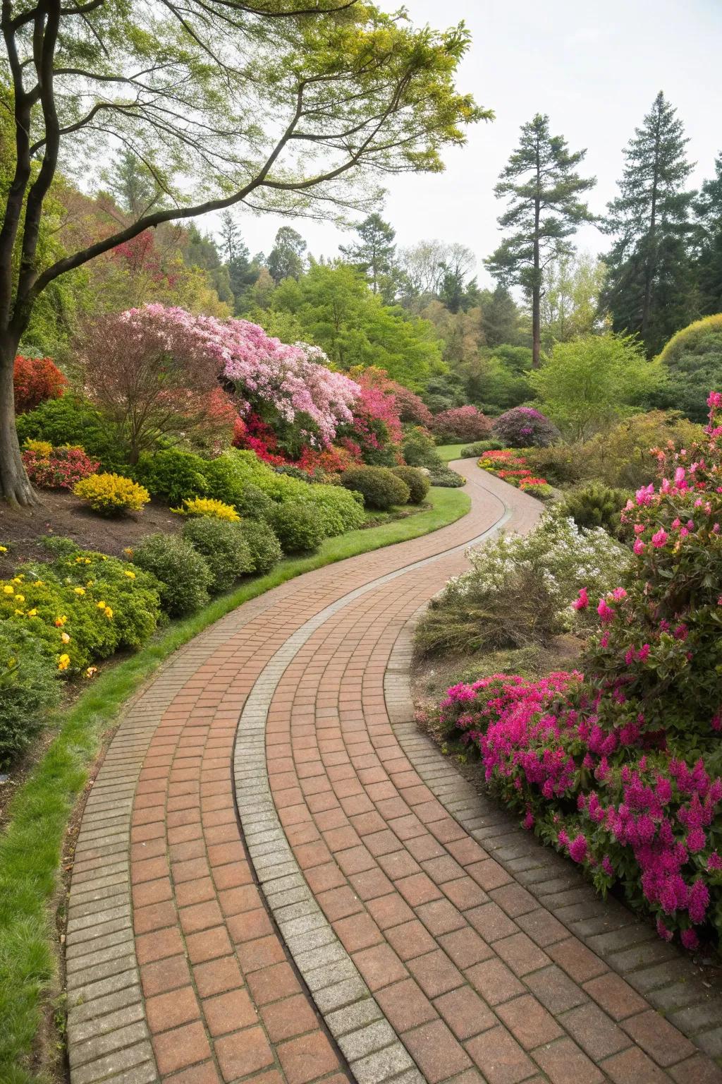 Curved paths: Infuse your walkways with a hint of adventure.