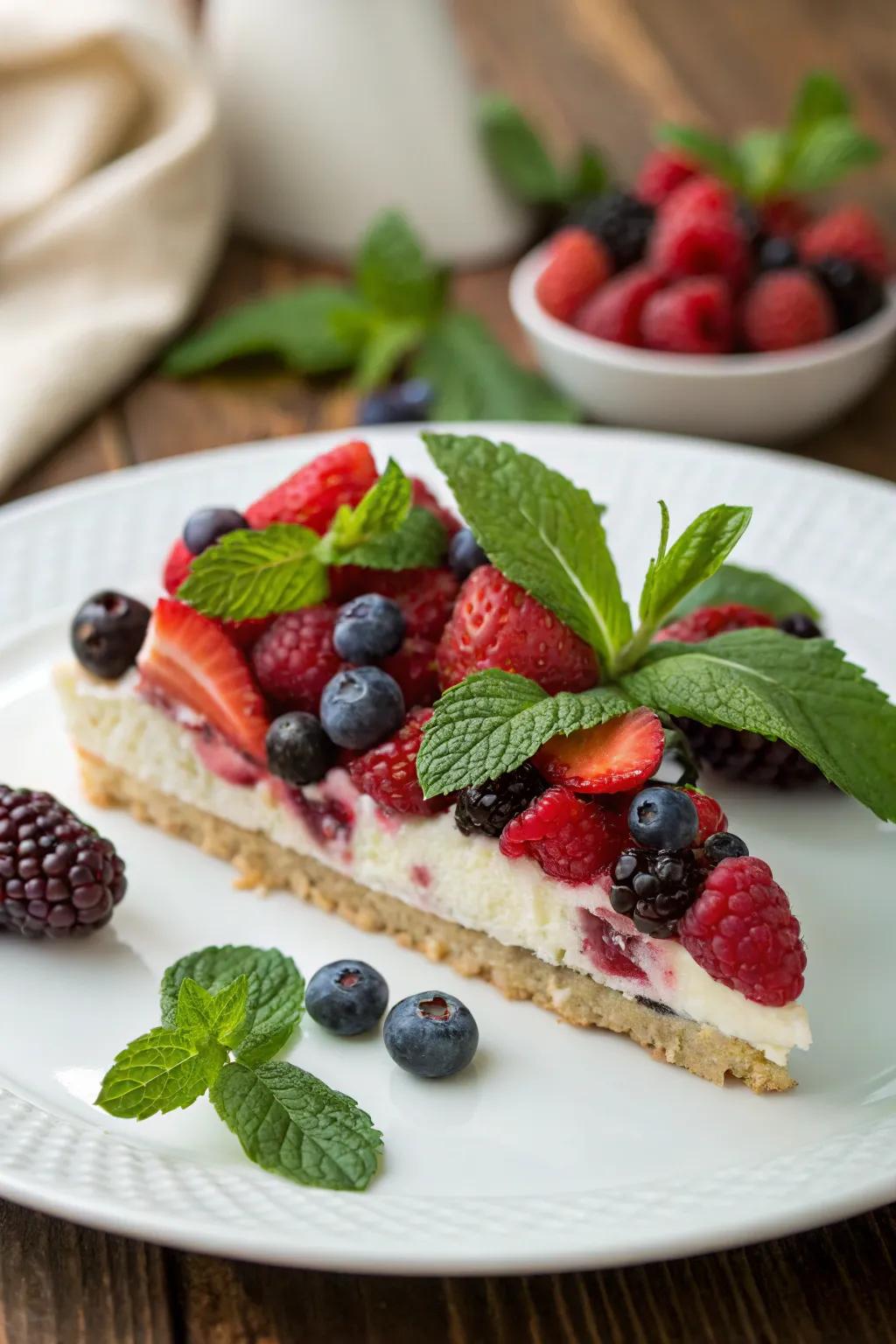 Fresh berries can add color and freshness to your cakes.