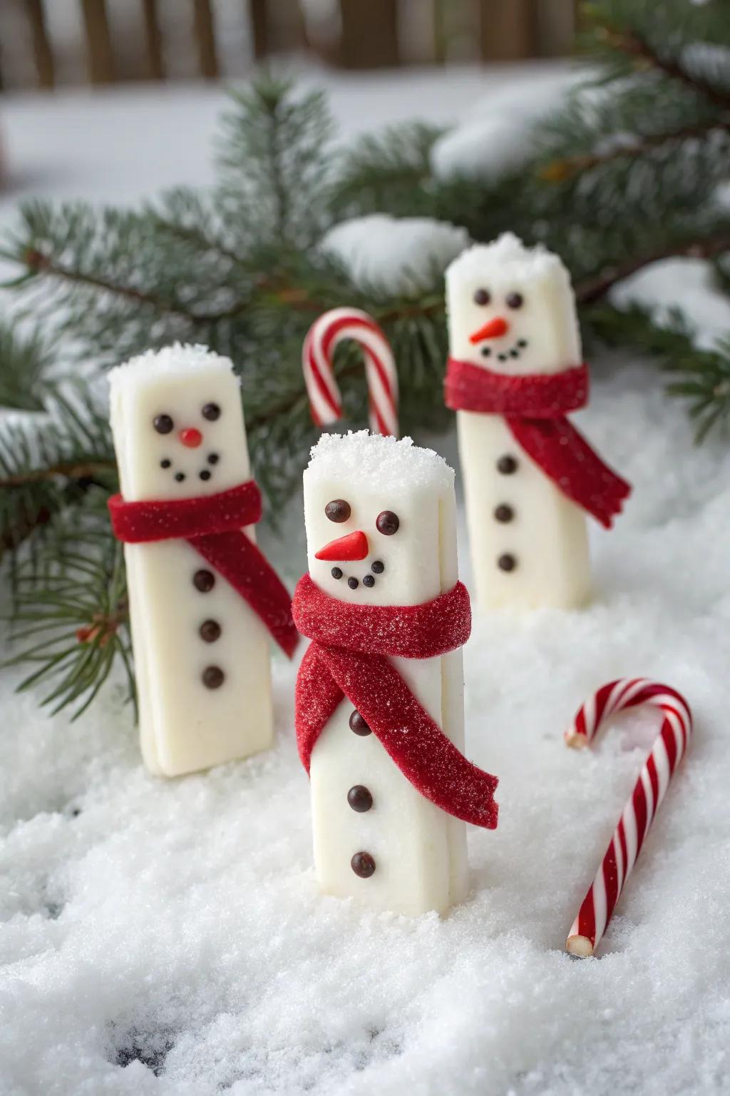 Sweet figure treat candy bars bringing smiles and sweetness to the holiday season.