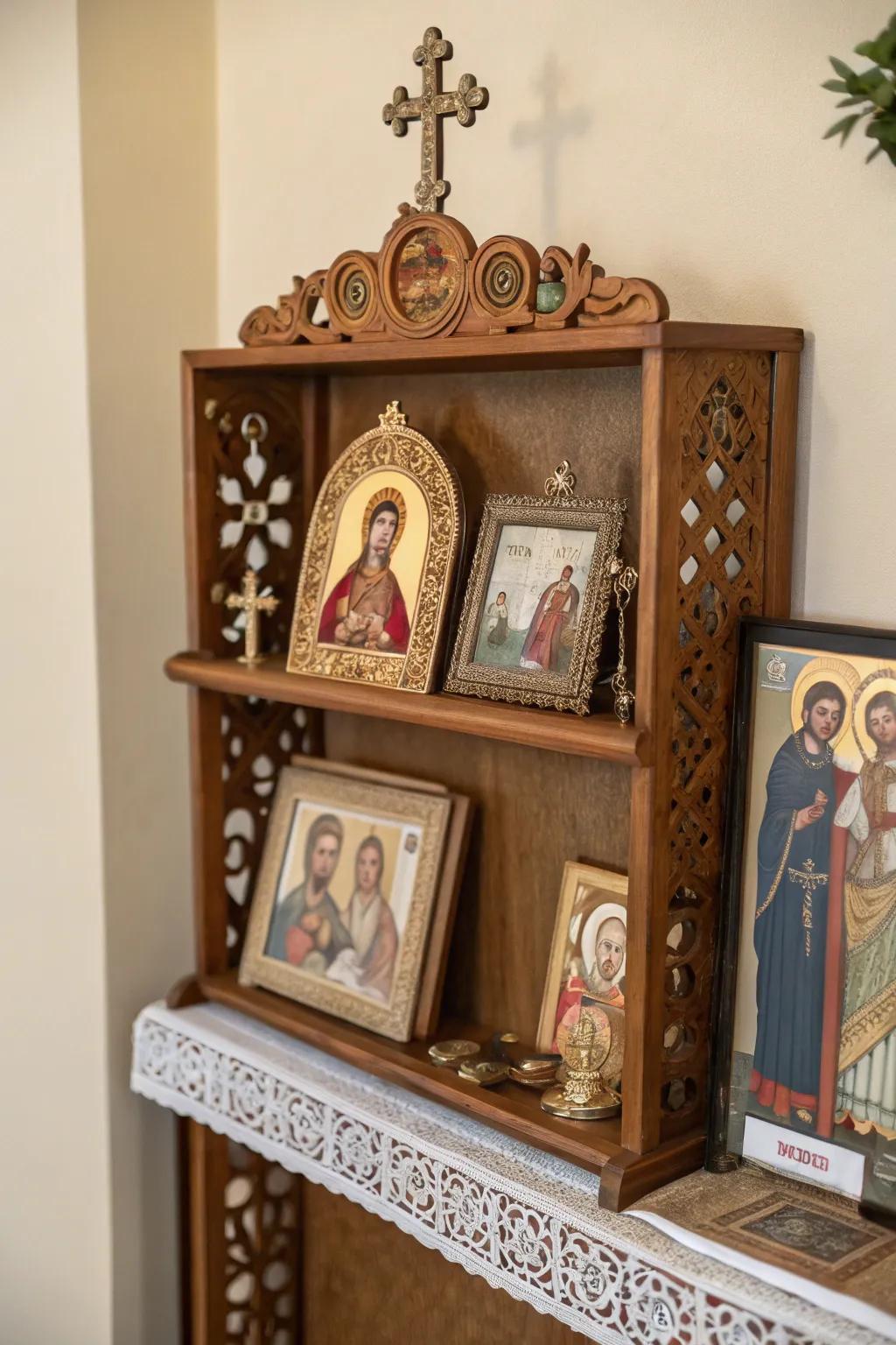 Sacred symbols enhance the feeling and heritage of your hallowed space.