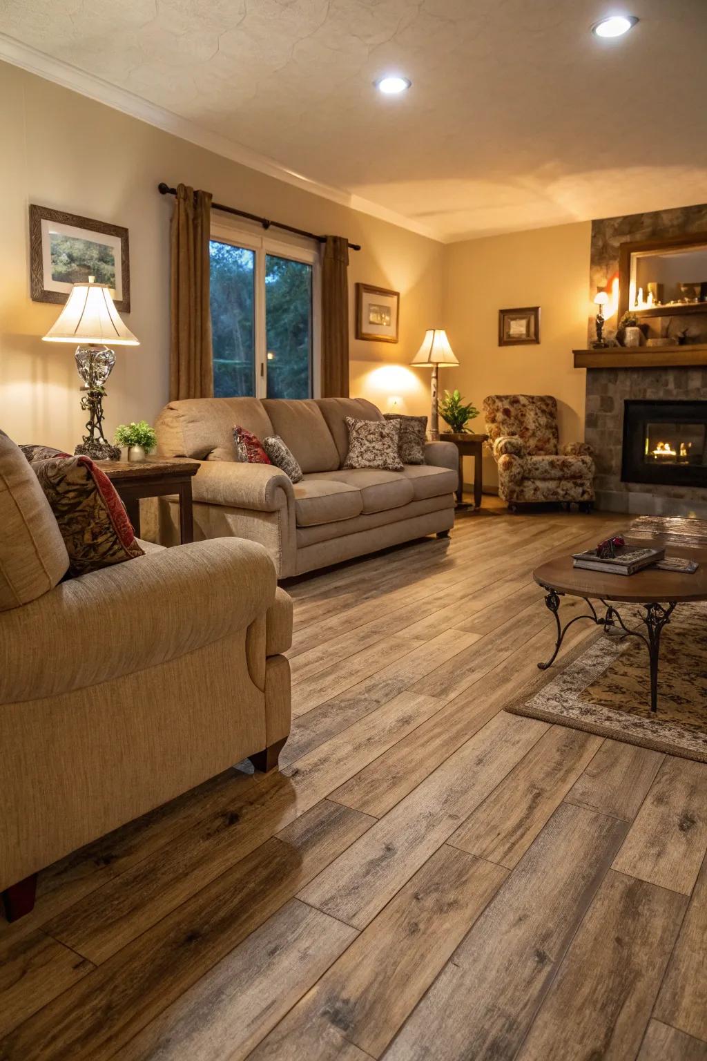 Synthetic floors: economical sophistication for your abode.