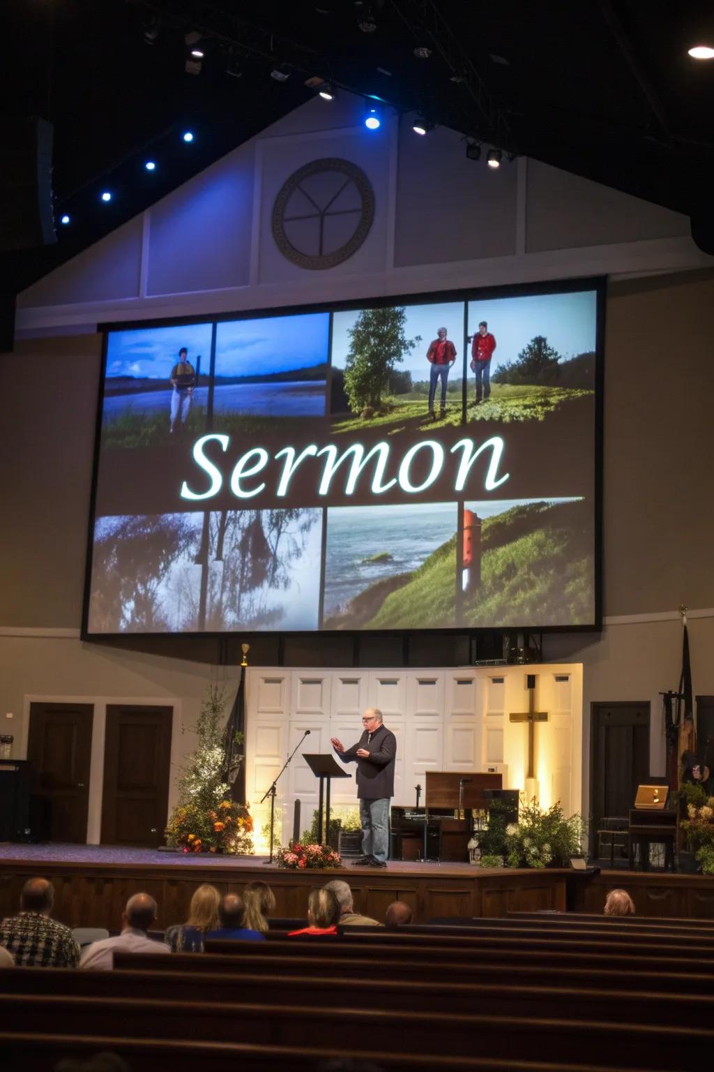 Visual displays improve the worship experience, offering clarity and focus.