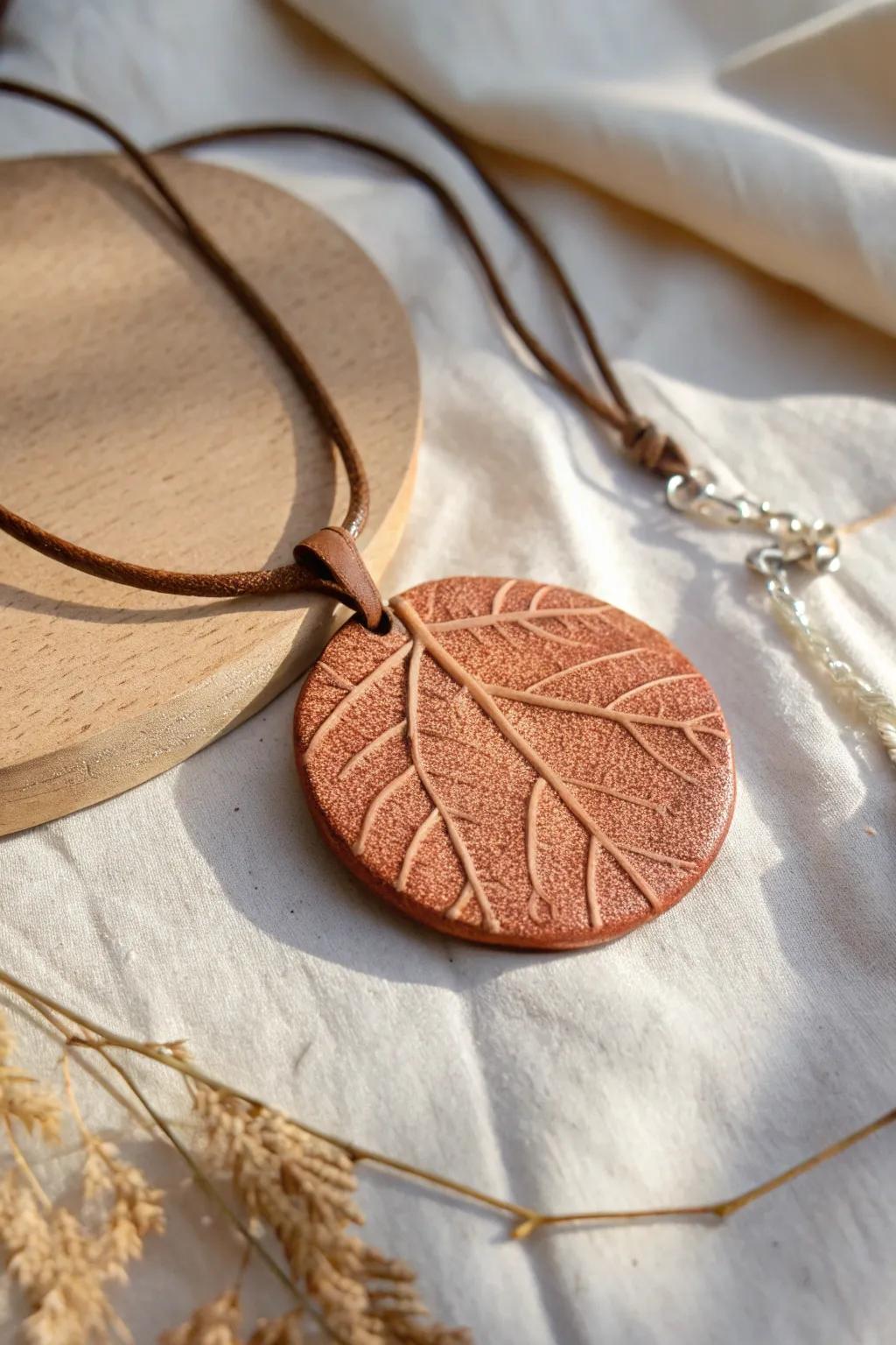 Celebrate nature's grace with a plant-pressed clay ornament, blending simplicity with sophistication.