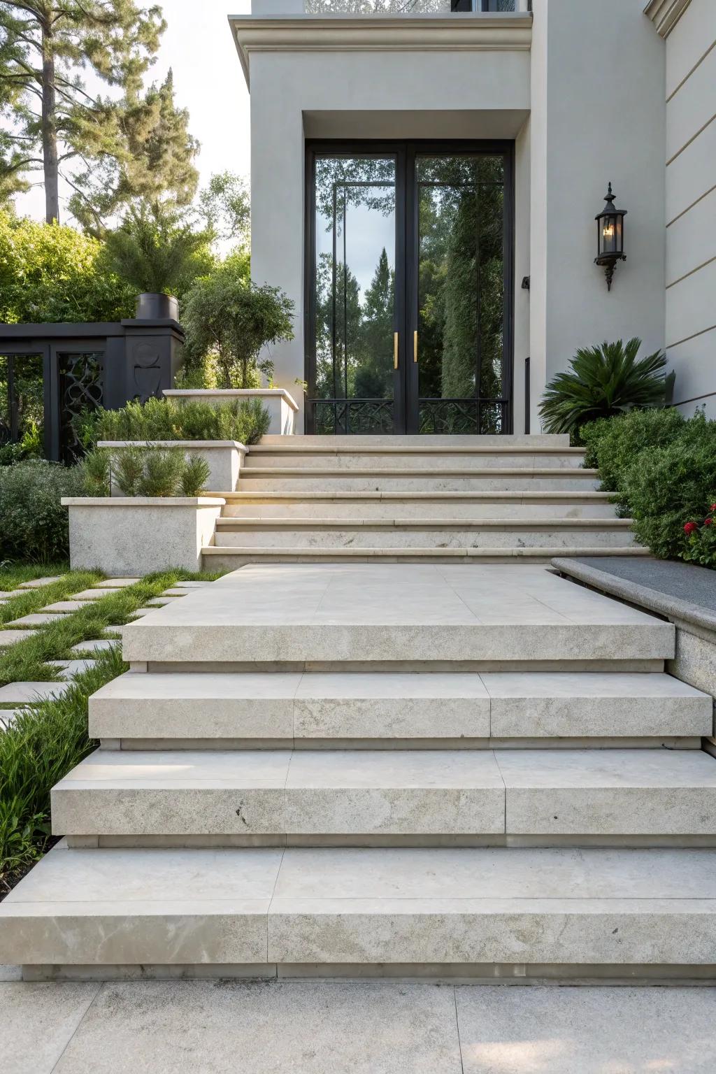 Tiered steps add a new dimension to your space.