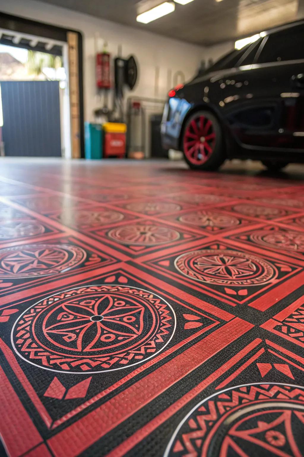 Bespoke geometric artistry introduces a personal and artistic flourish.