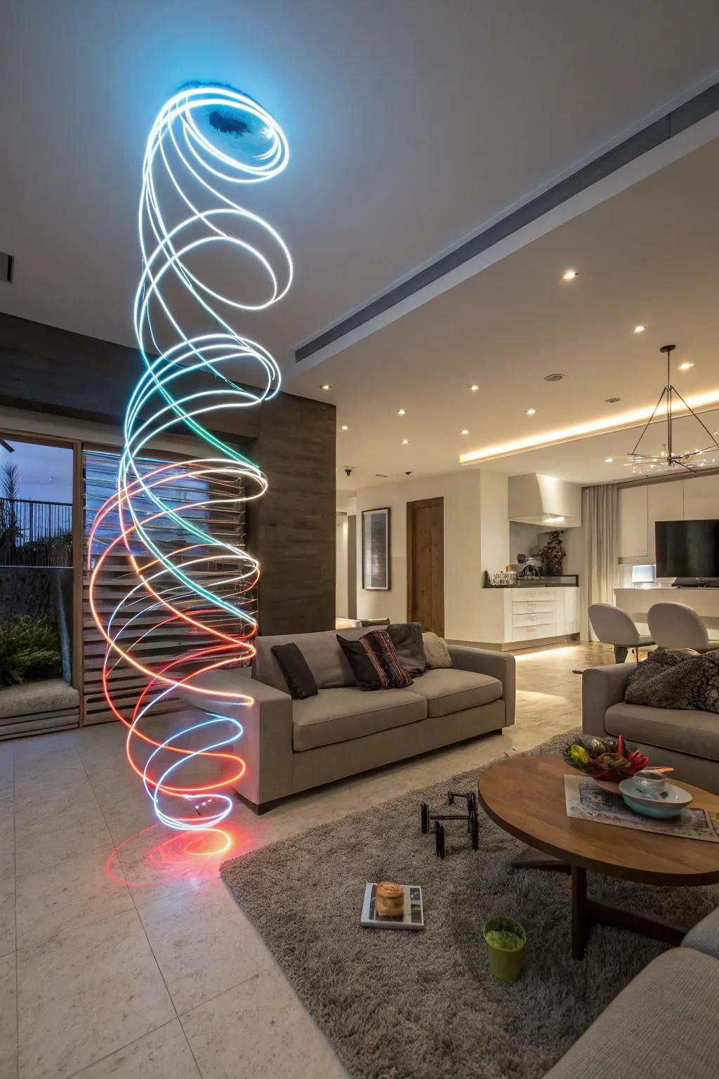 Enliven your space with light patterns that dance and twirl.