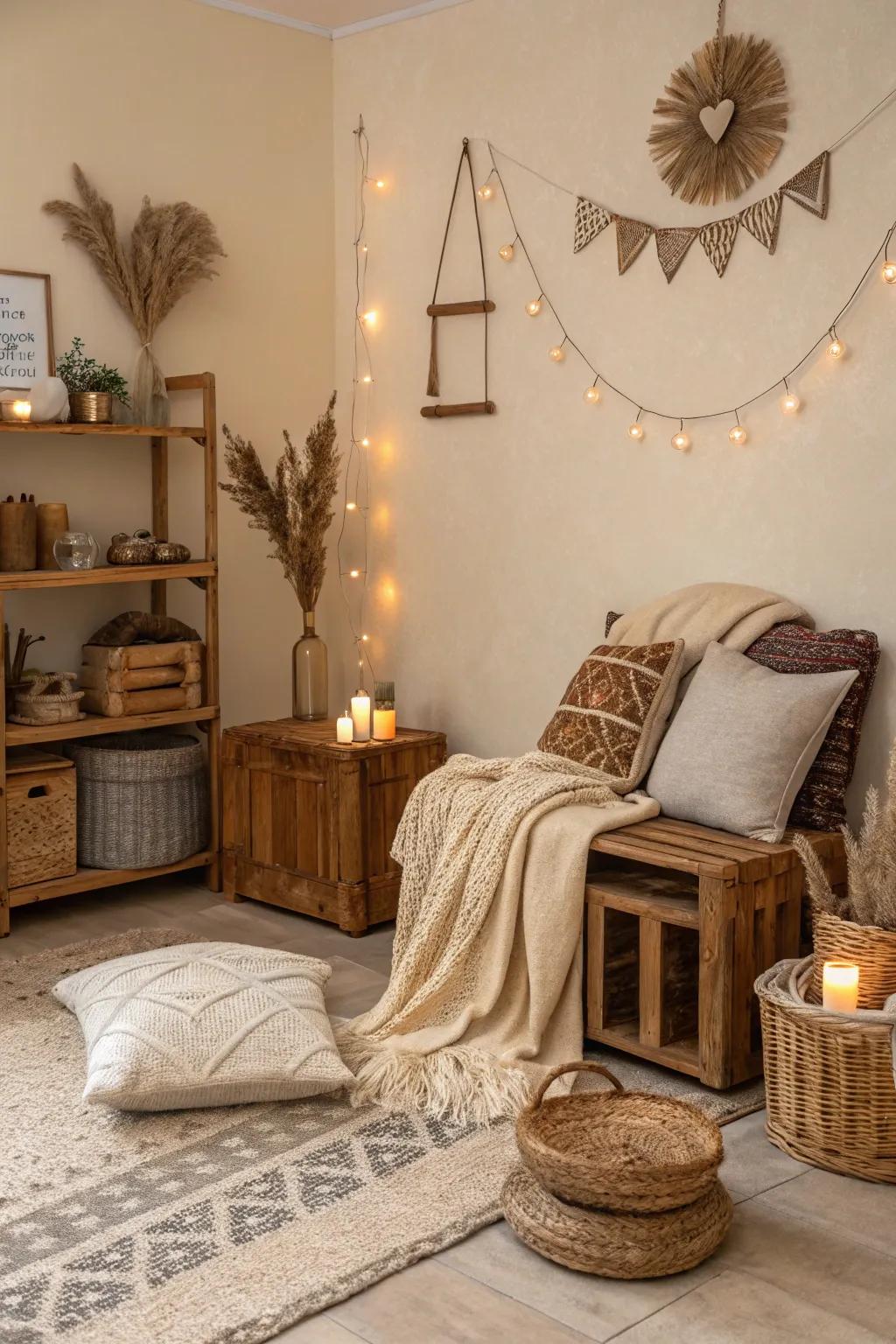Neutral shades contribute warmth and tranquility to your environment.