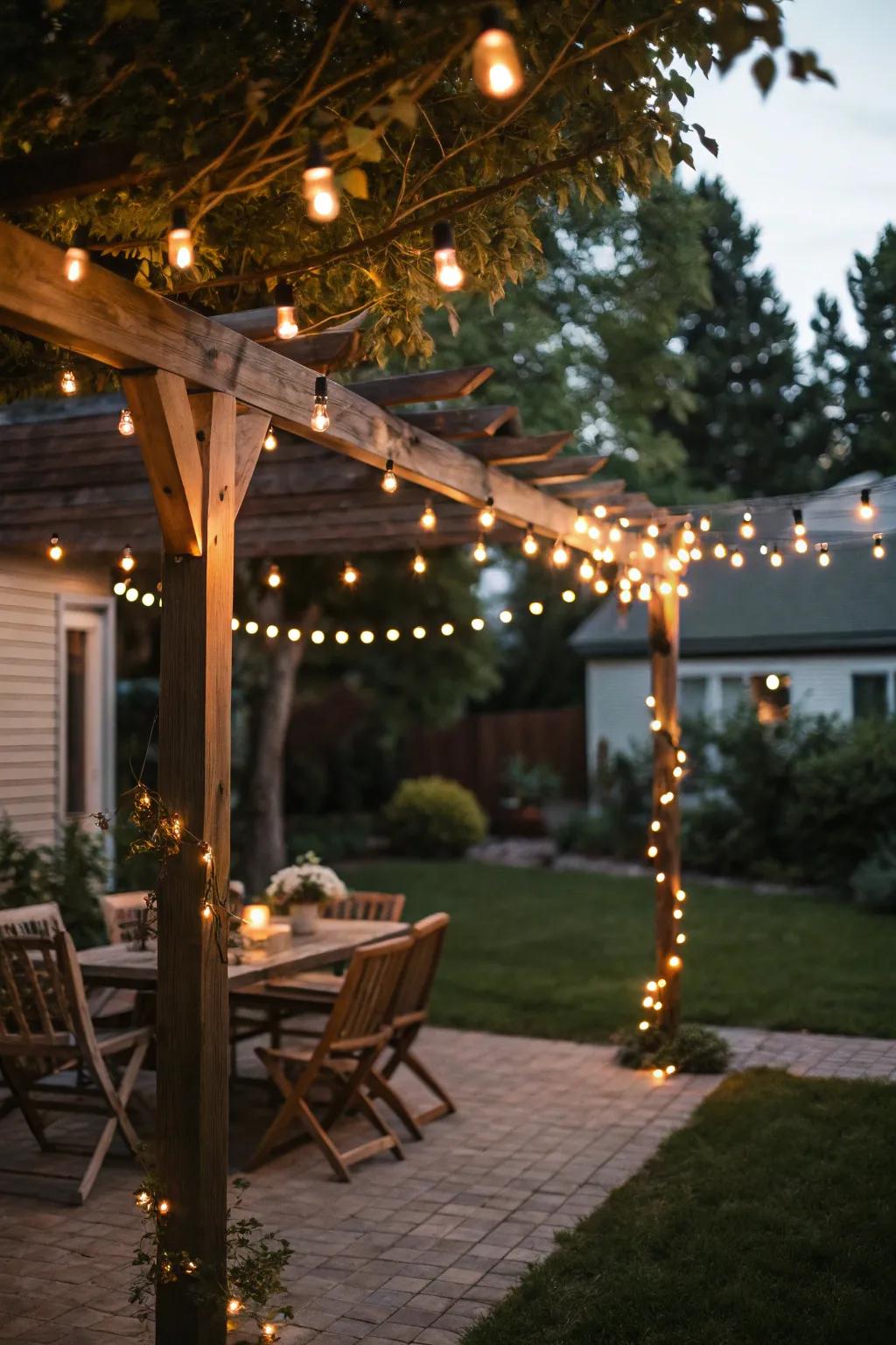 String lights incorporate both warmth and charm.