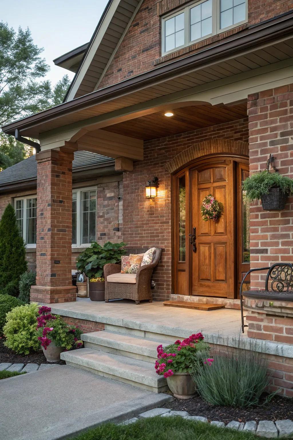 The inviting feel of a natural wooden portal.
