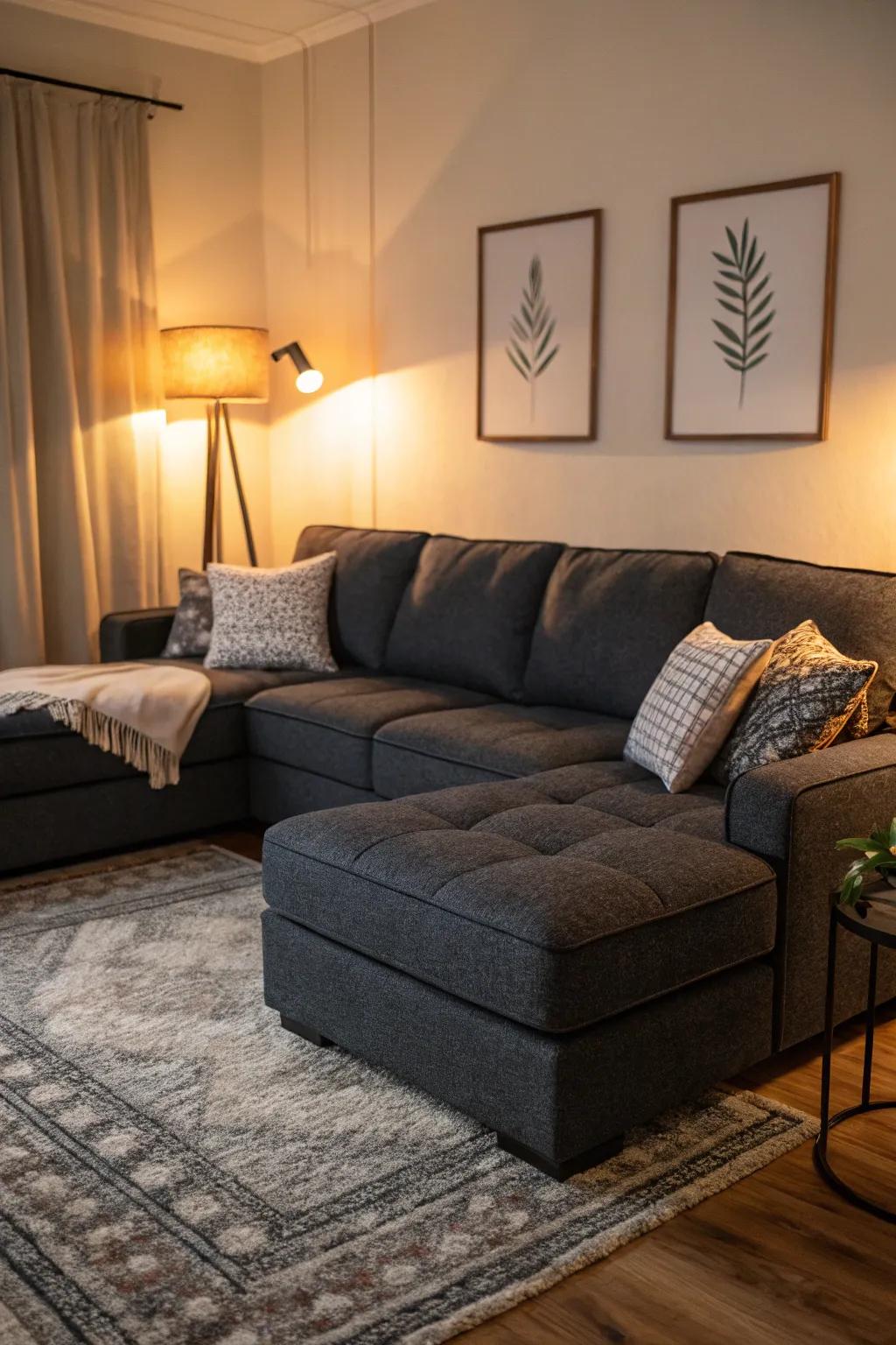 A cozy corner arrangement designed for supreme relaxation.