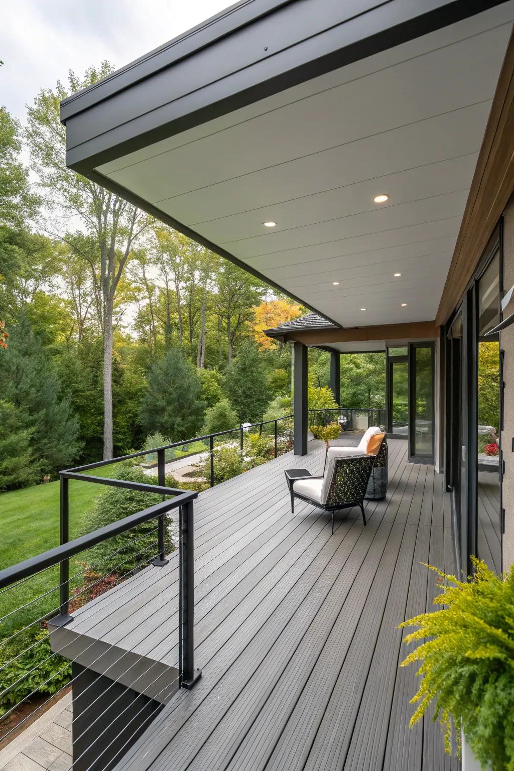 Composite fascia delivers a refined, easy-care aesthetic.