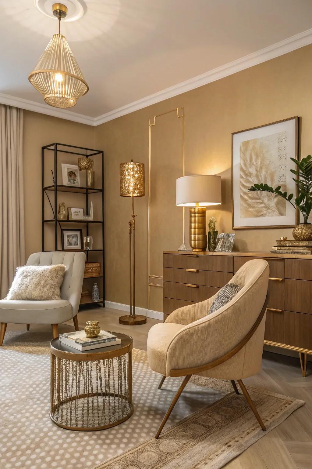 Gentle, neutral shades foster a peaceful atmosphere.