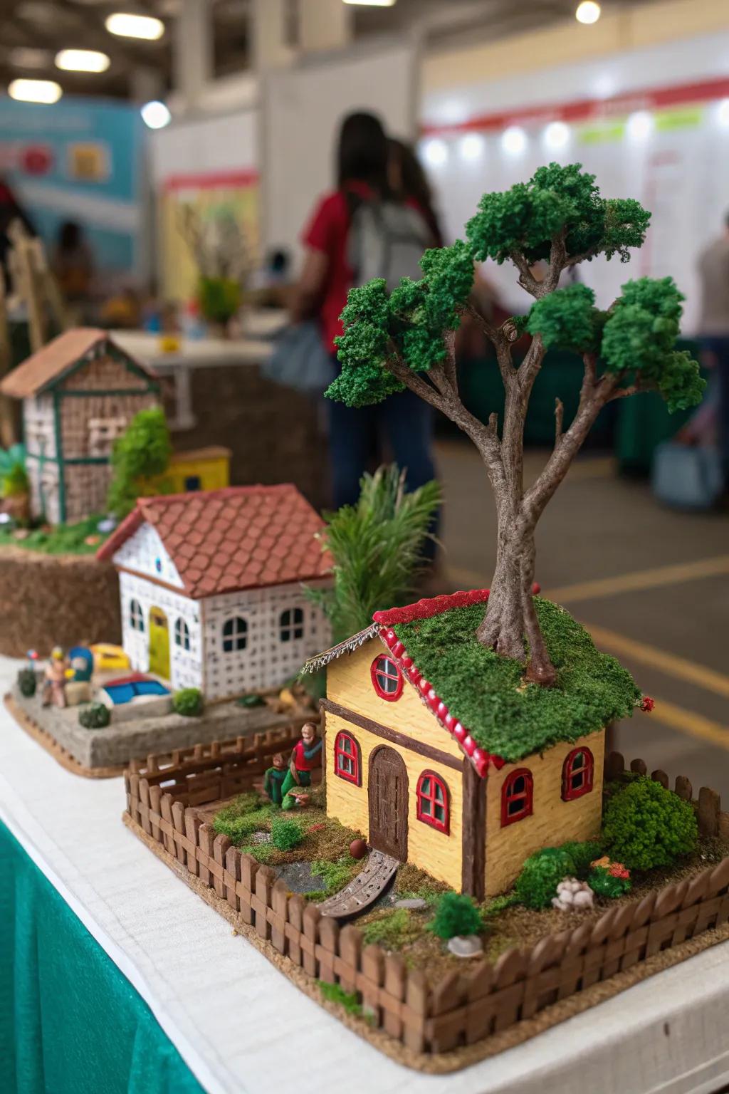 An imaginative Golu display crafted from repurposed materials.