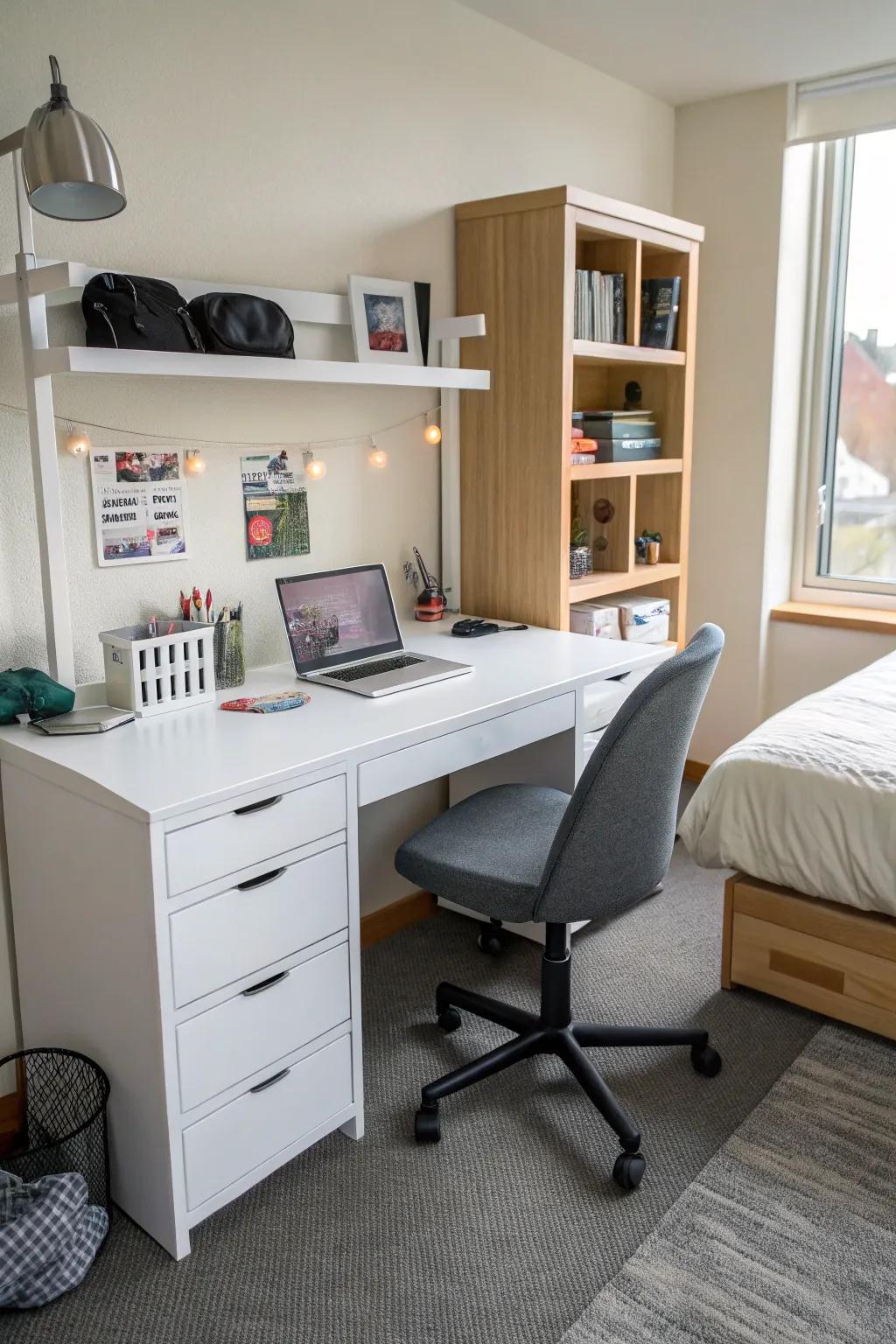 Simple furnishings enhancing style and usability.