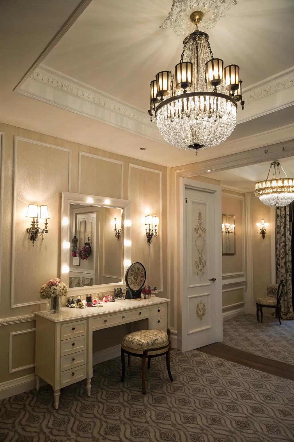 Layered lighting boosts the functionality and atmosphere of the space.