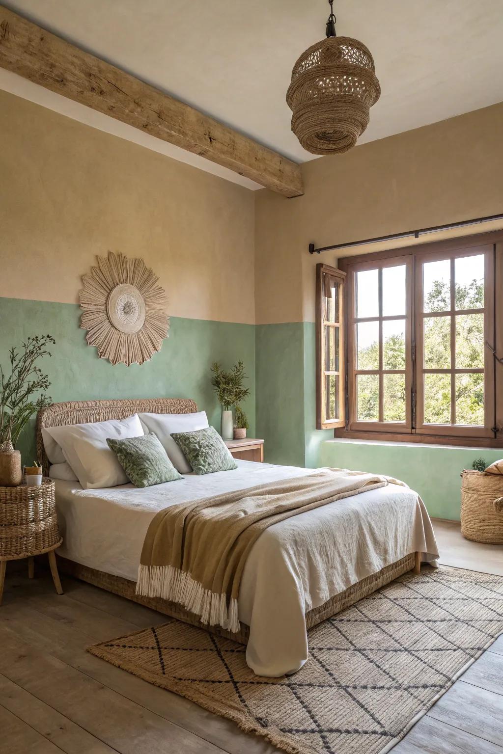 Naturally toned walls offer a calming scene.
