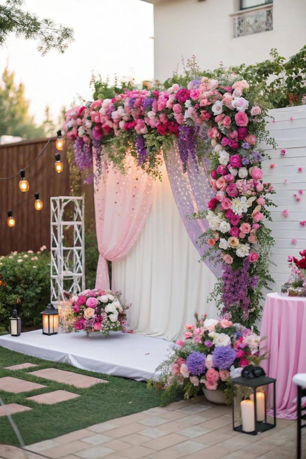 Flowers impart romance and vibrancy to the ornamentation of your engagement celebration.