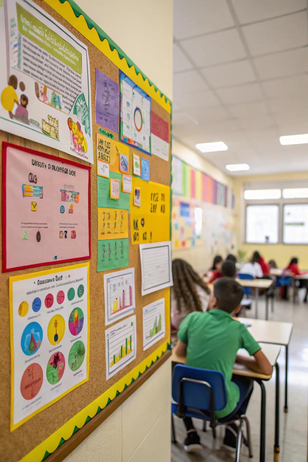 Interactive board that attracts the attention of students