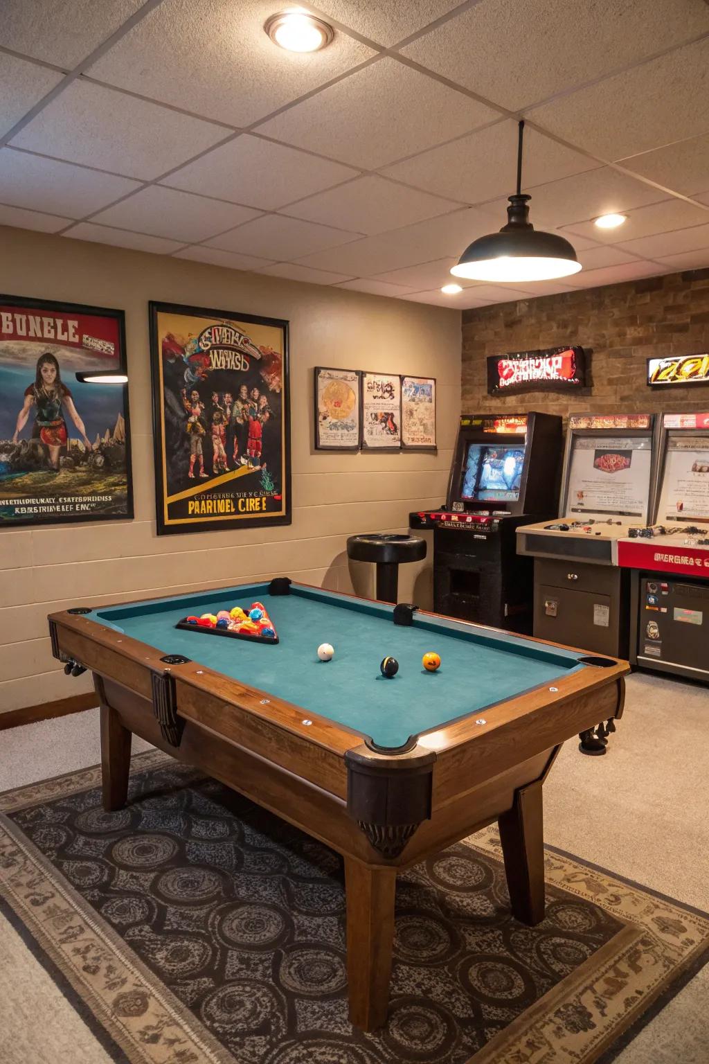 Relive the joy of yesteryear with a retro game room arrangement.