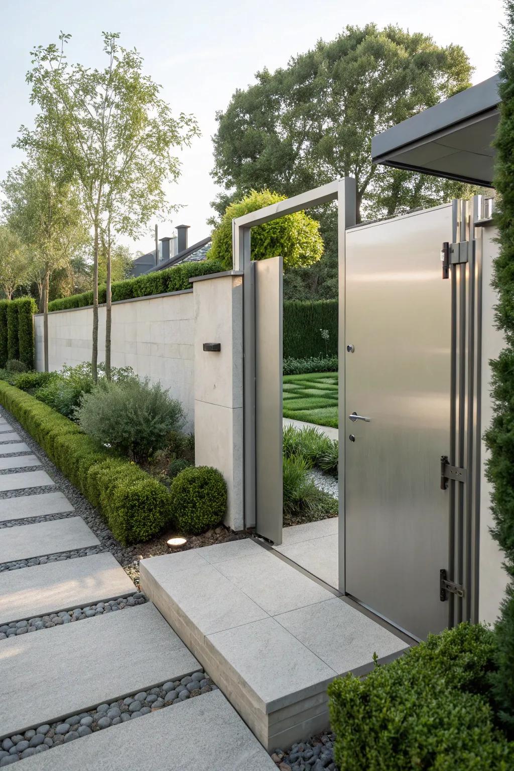 A chic, modern gate radiating elegance.