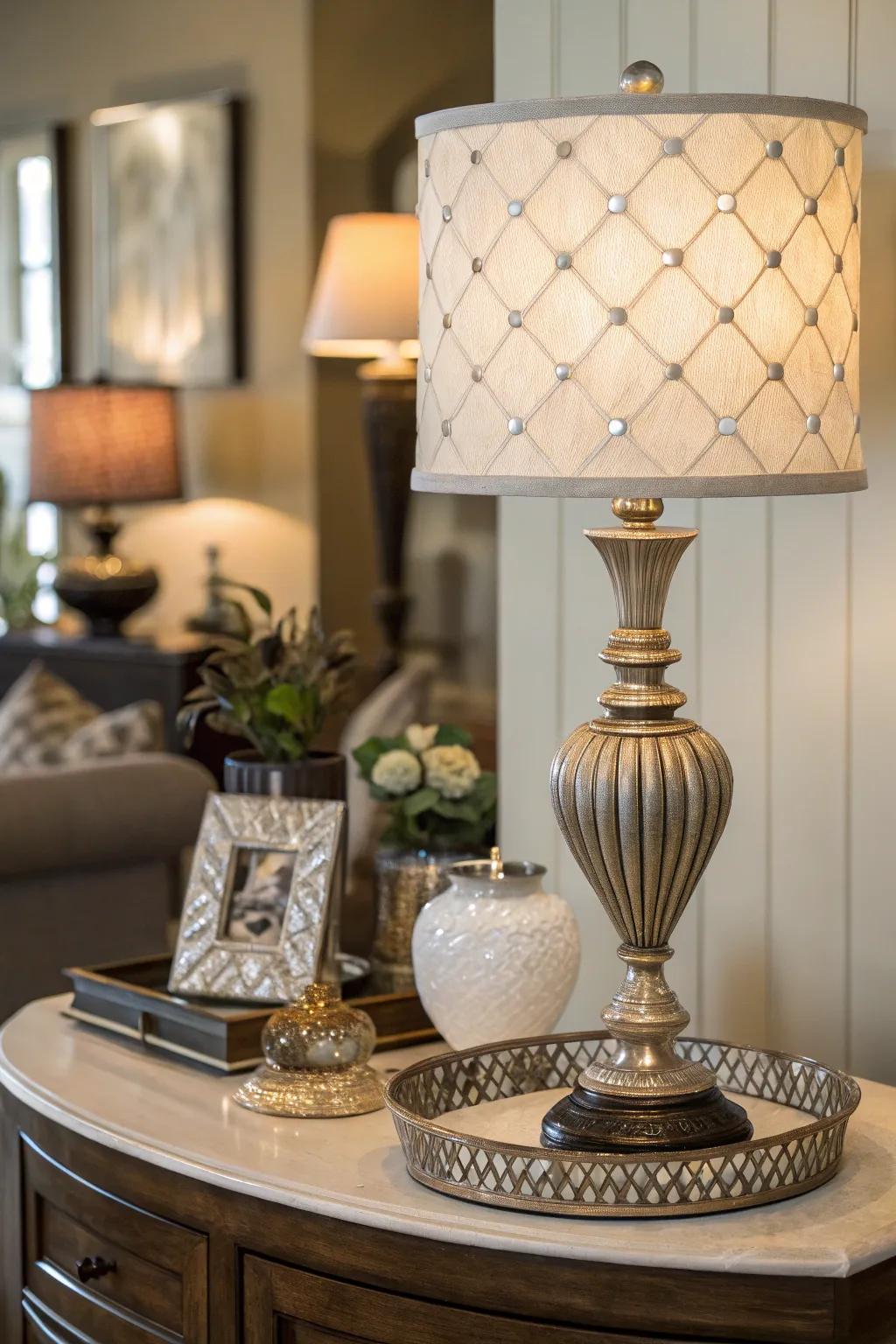 Console lamps serve both functional and aesthetic roles, enriching your entryway.