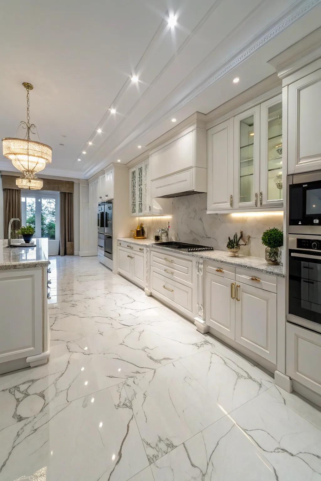 Recreate a timeless vibe utilizing epoxy floors that echo the sophistication of stone.