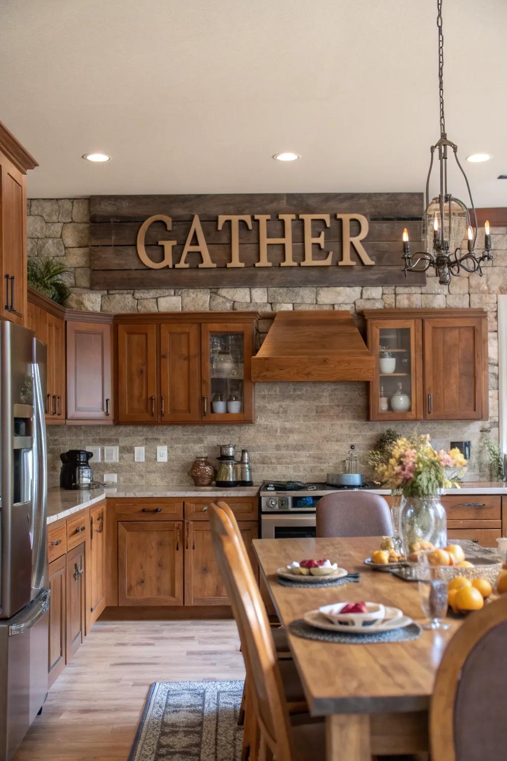 Rustic markers infuse snug farmhouse aesthetics into any area.