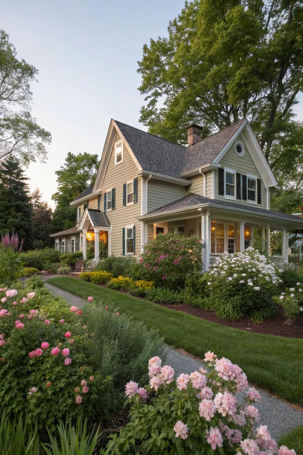 Subtle complements create a soothing, harmonious look.