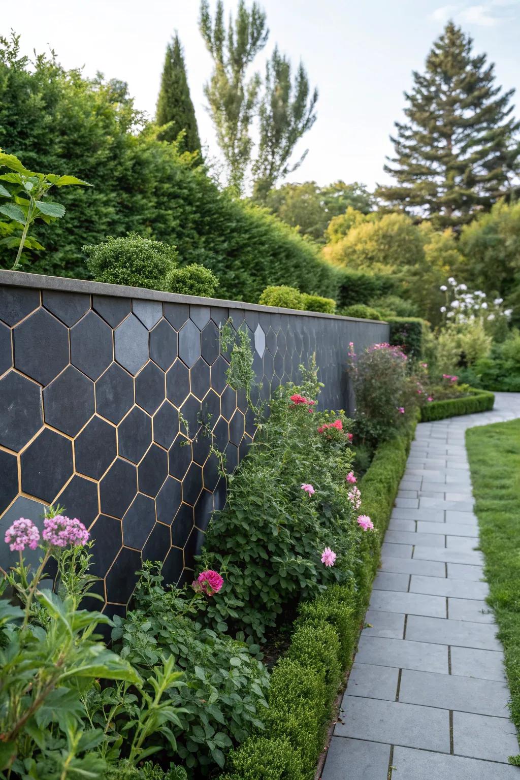 Hexagon cladding offers a distinctive geometric flair.