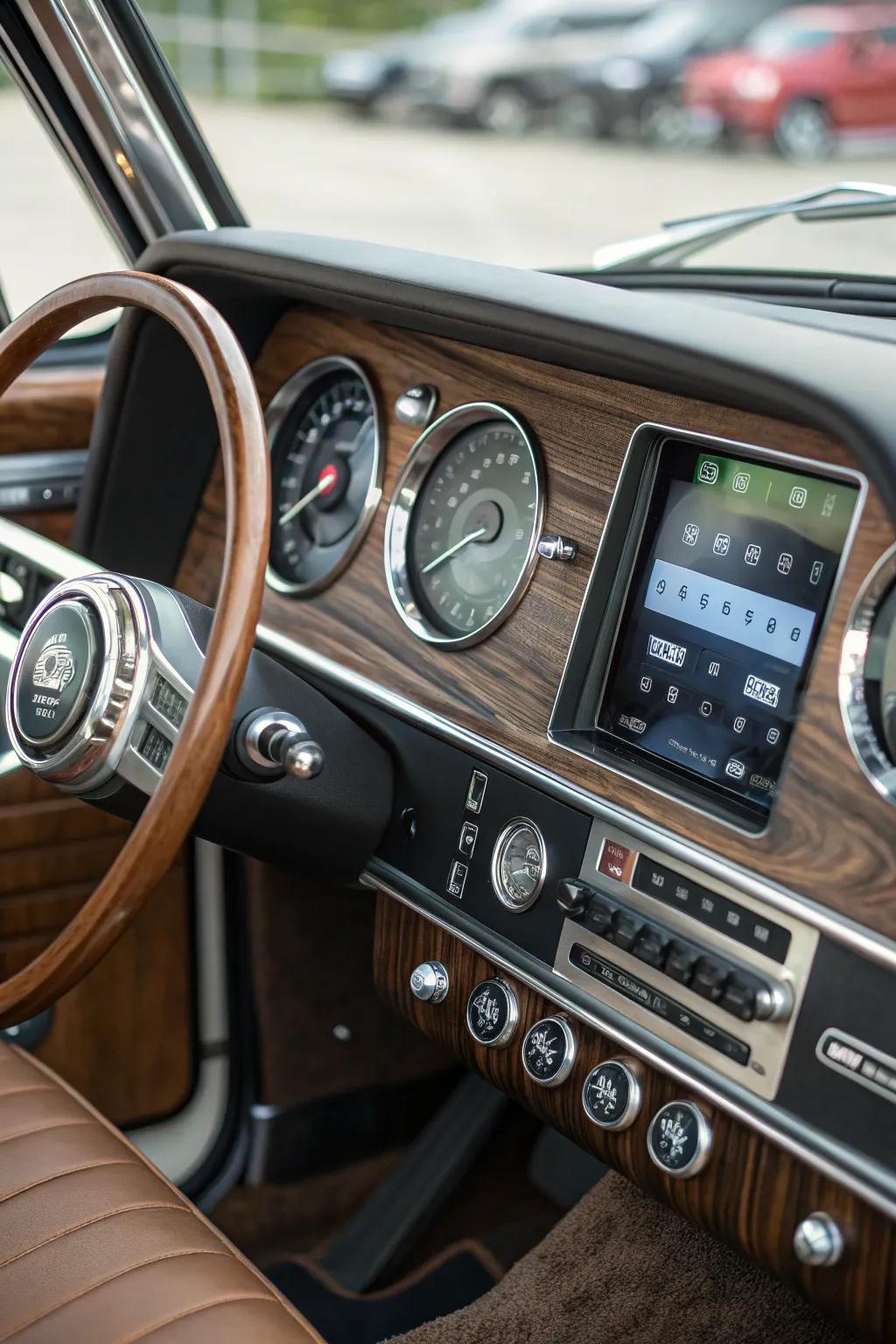 A blend of classic style and modern functionality for your dashboard.