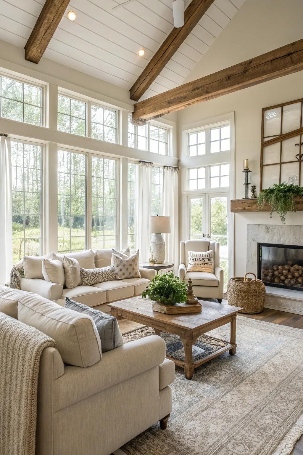 An appealing living space that communicates a sense of calm and relaxation.