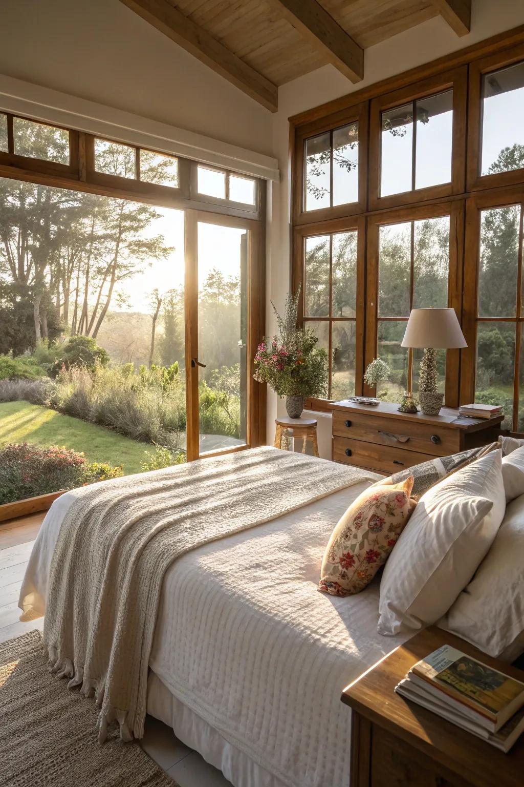 Daylight enriches positive vibes inside a feng shui sleeping quarter.