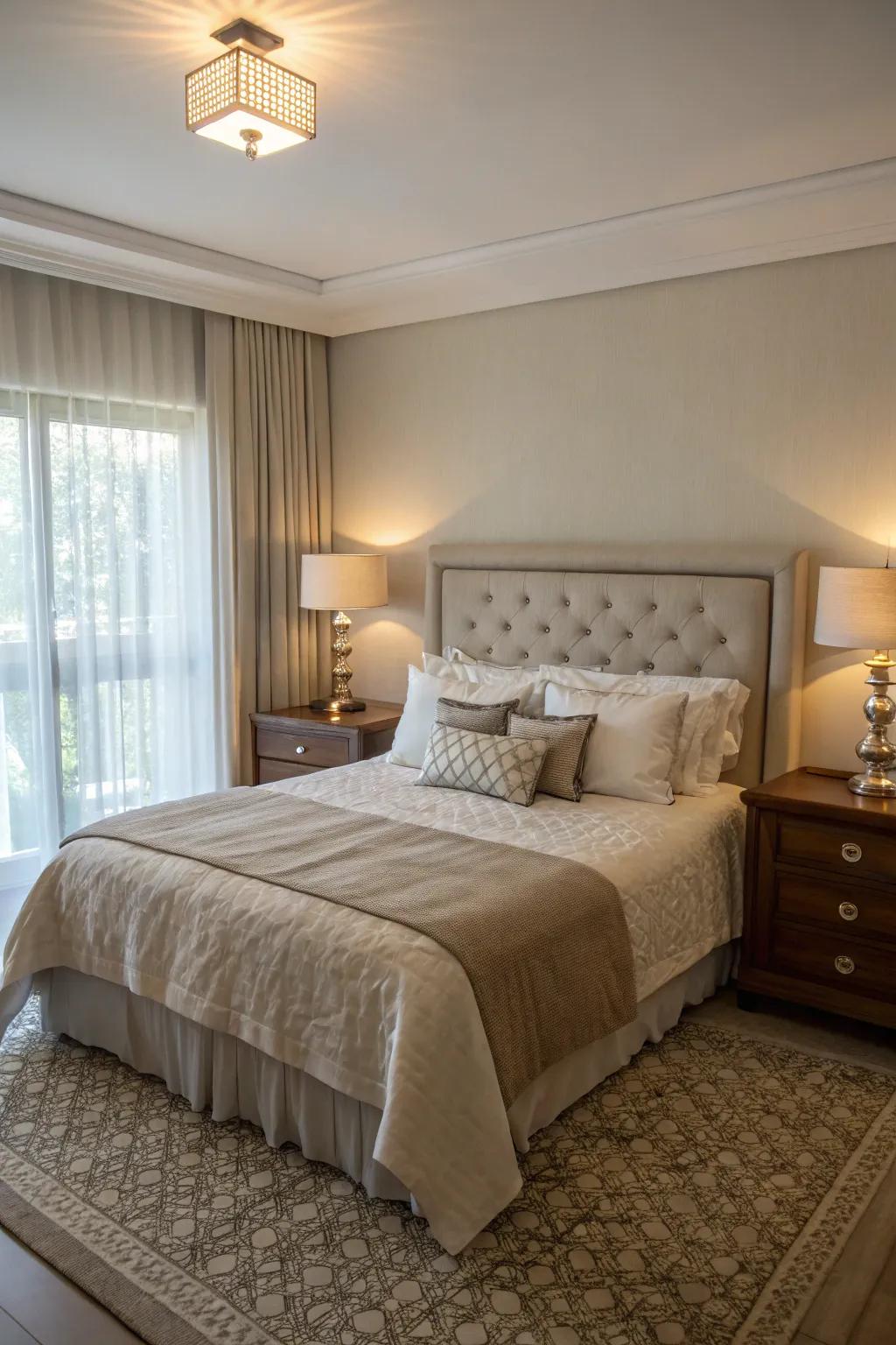 Establish balance through symmetrical arrangements.