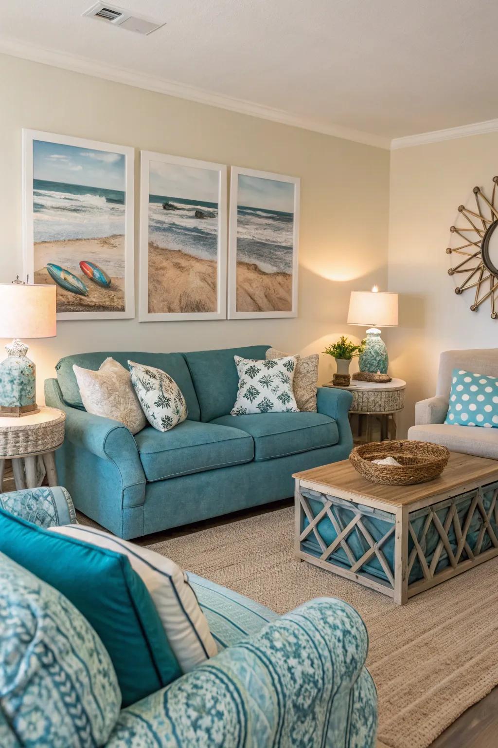 Shoreline accents contribute a sprinkle of seaside allure.