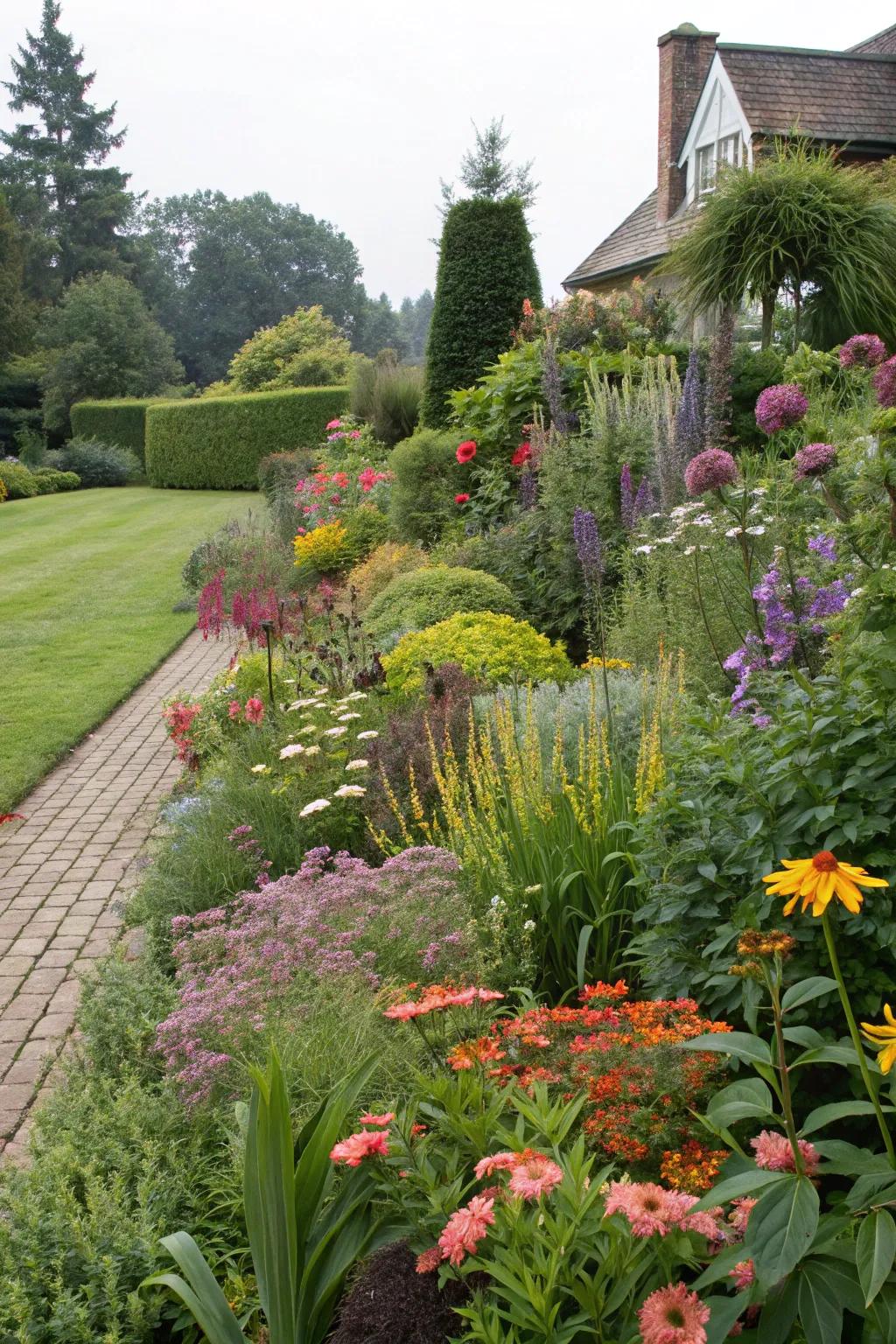 An eclectic mix of bushes and blossoms infuses vibrancy and character into any garden.