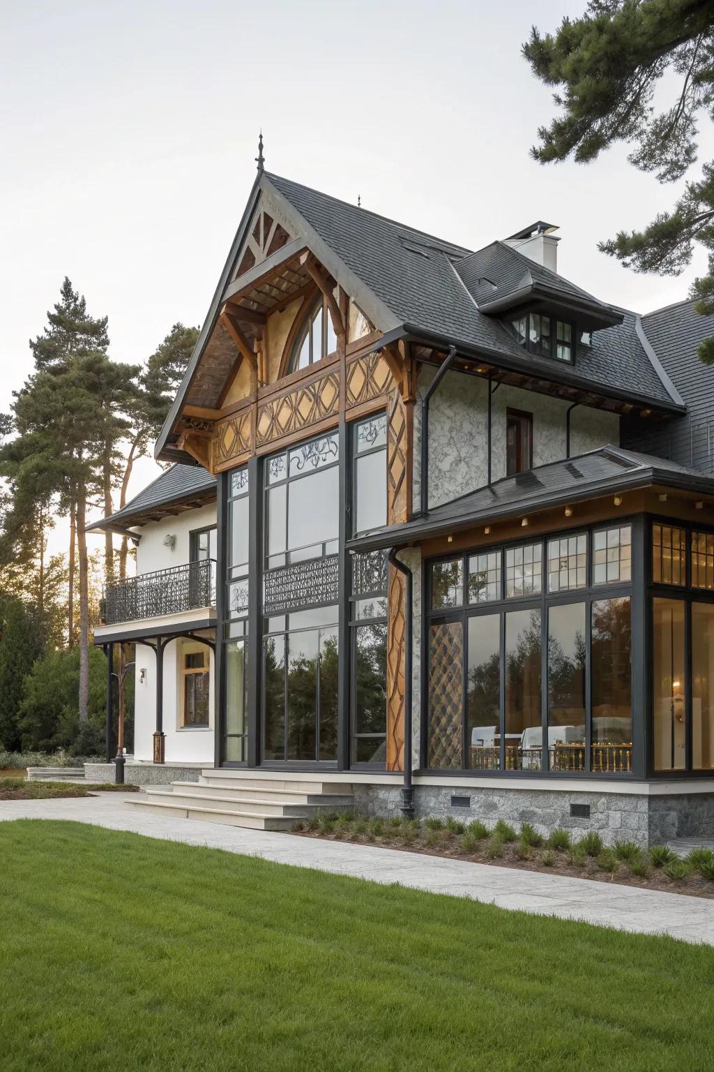 A lovely fusion of contemporary and traditional building designs