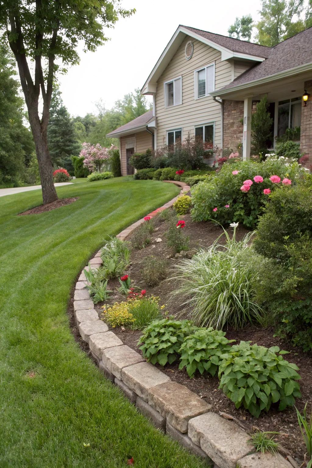 Arched outlines contribute to the natural movement within your berm design.