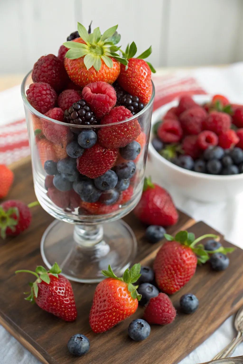 A colorful berry spectacle that's both decorative and delectable.