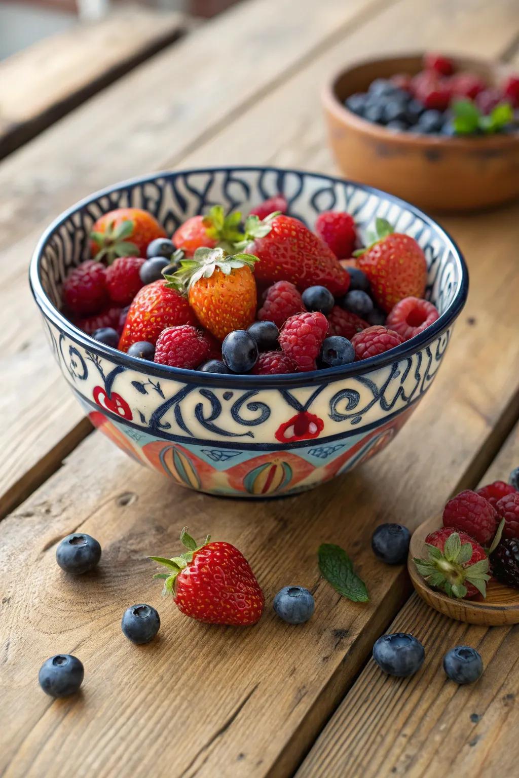 A medley of berries that is both stunning and delicious.