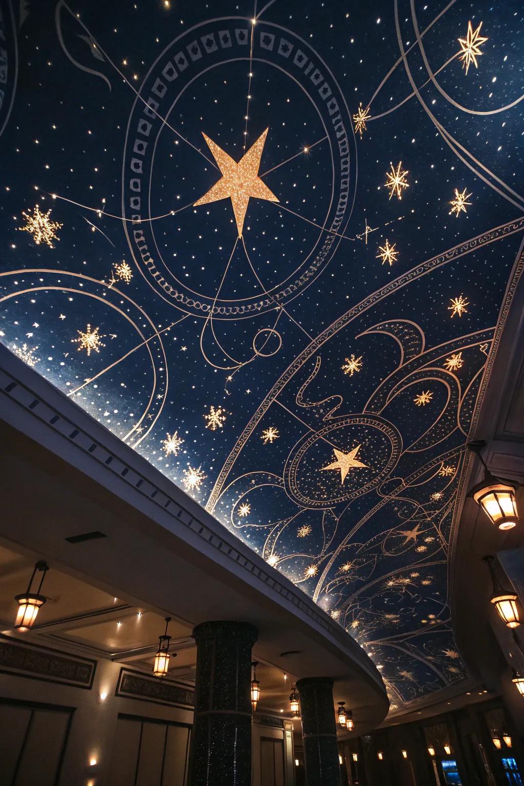 Welcome the universe into your gaming room with a starlit ceiling.