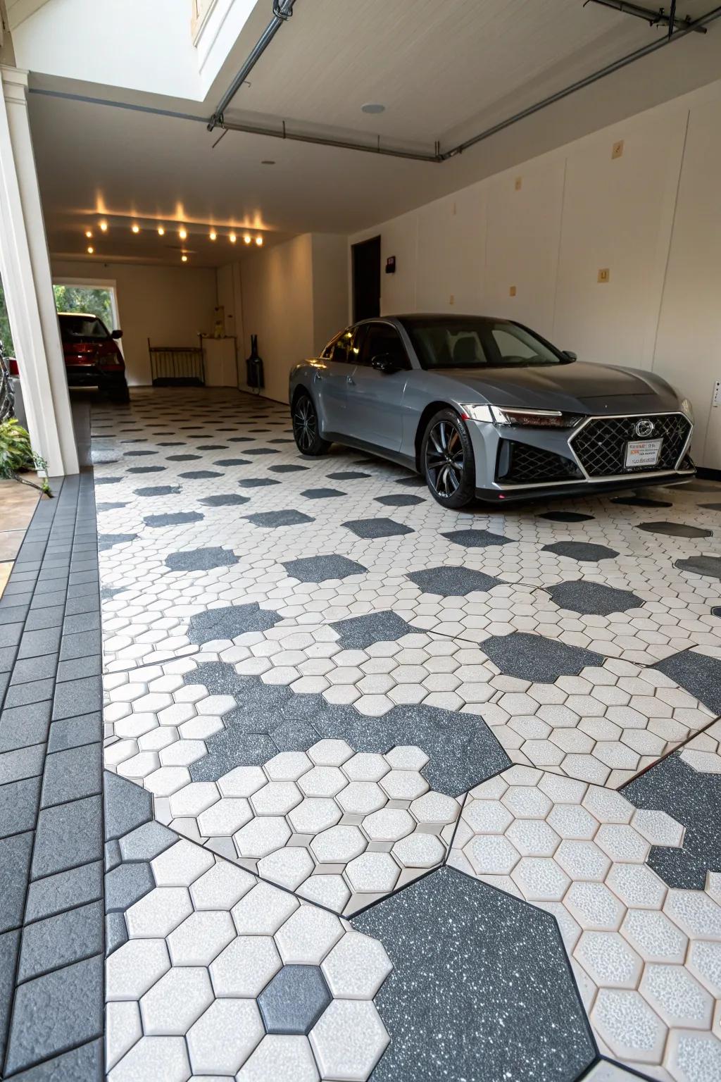 Take in modern beauty with geometric base segments.