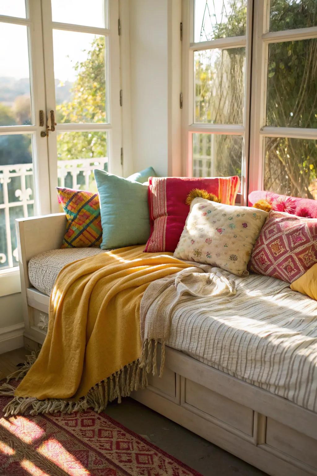 A daybed that makes you want to sit back during the day and get some restful sleep at night.